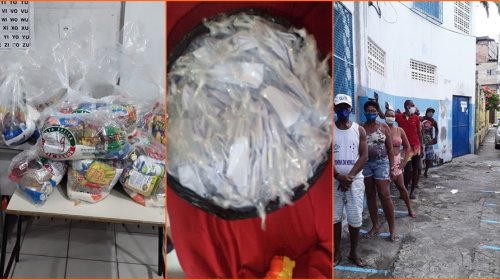 [Movimento Solidário continua doando cestas básicas, kit higiene e máscaras para moradores da C...]