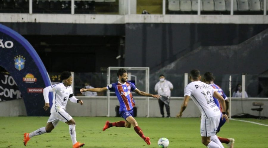 [Bahia perde para o Santos e se aproxima da zona de rebaixamento]