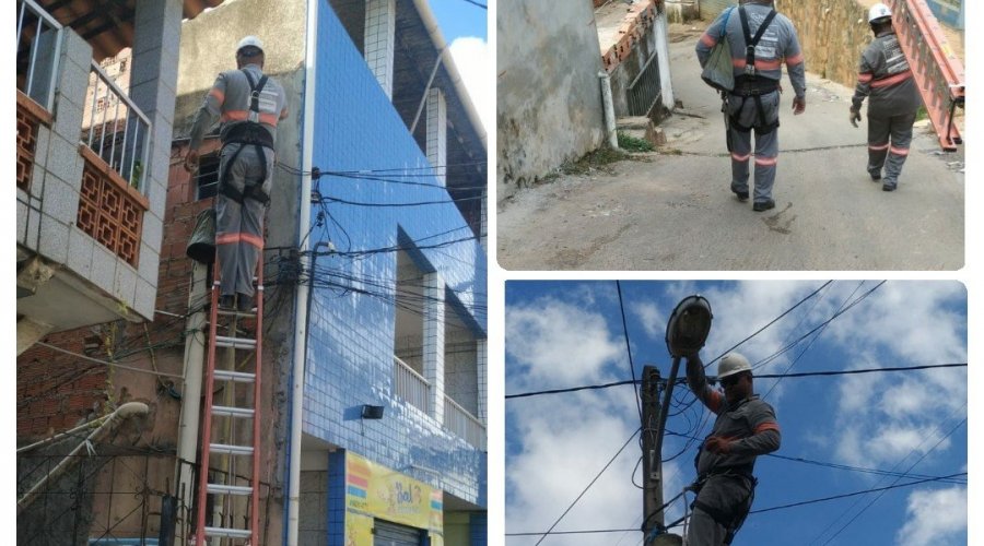[Ilumina Comunidade: Rua das Flores e Araguaia em Pernambués recebem troca de lâmpadas ]