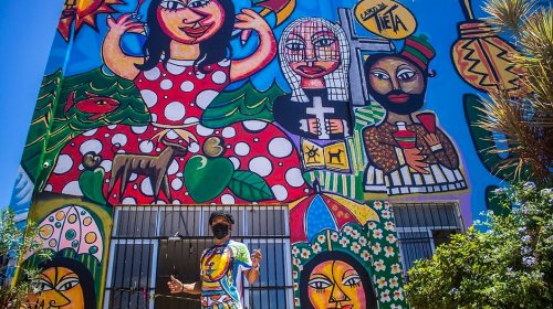 [Mural de 12 metros conta a história da obra de Jorge Amado]