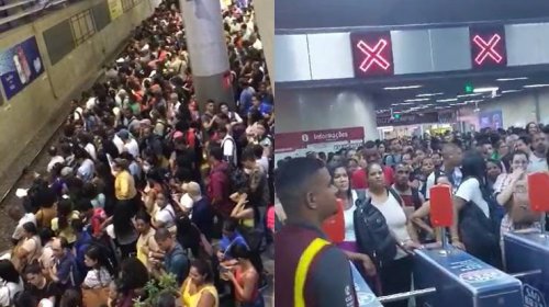 [Falha no metrô causa aglomeração e transtornos entre as estações Lapa e Acesso Norte]