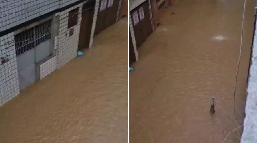 [Alagamento em Pernambués sola Moradores Após Chuvas Intensas em Salvador]